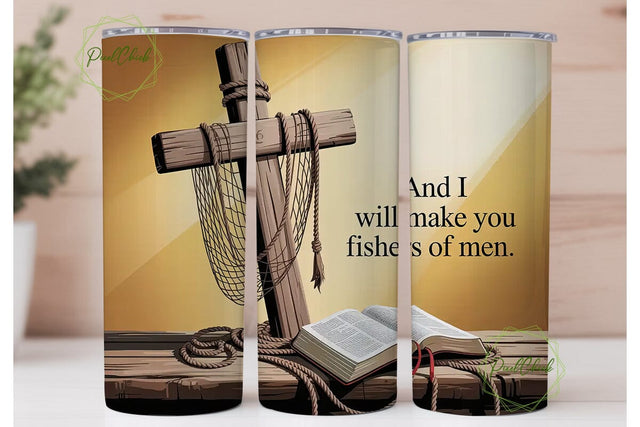 Fishers of Men 20oz Tumbler Wrap Sublimation PixelChick 