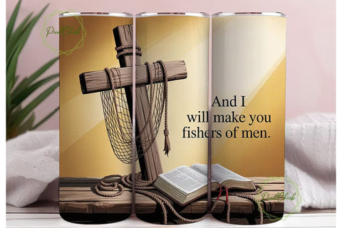 Fishers of Men 20oz Tumbler Wrap Sublimation PixelChick 