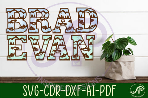Fishing Alphabet SVG Fish Letters SVG APInspireddesigns 
