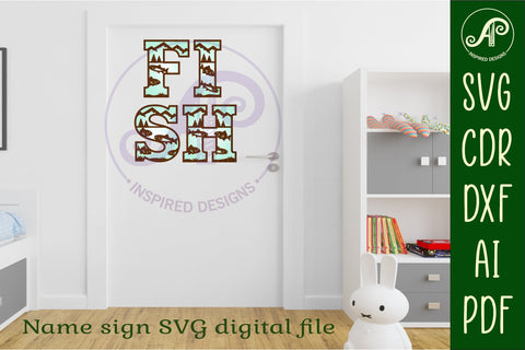 Fishing Alphabet SVG Fish Letters SVG APInspireddesigns 