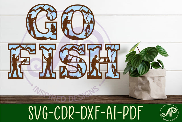 Fishing Alphabet SVG Fisherman Letters SVG APInspireddesigns 