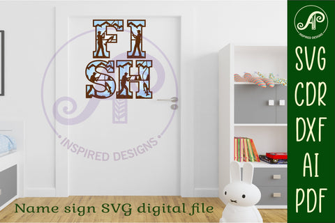 Fishing Alphabet SVG Fisherman Letters SVG APInspireddesigns 