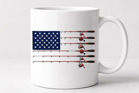 Fishing American Flag PNG Patriotic Fishing Rod Digital Download SVG BillahCrafts 
