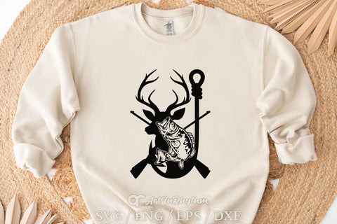 Fishing and hunting Svg, Fishing Svg, Hunting Svg, Deer Svg, Fishhook Svg SVG Artinrhythm shop 