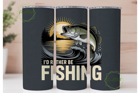 Fishing Bass 20oz Tumbler Wrap Sublimation PixelChick 