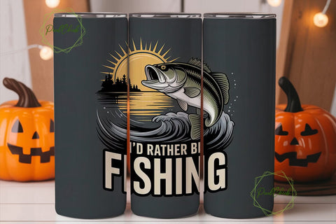 Fishing Bass 20oz Tumbler Wrap Sublimation PixelChick 