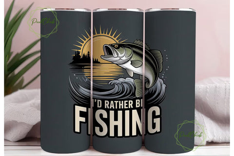 Fishing Bass 20oz Tumbler Wrap Sublimation PixelChick 