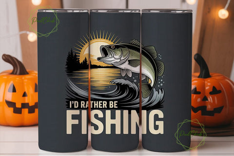 Fishing Bass 20oz Tumbler Wrap Sublimation PixelChick 