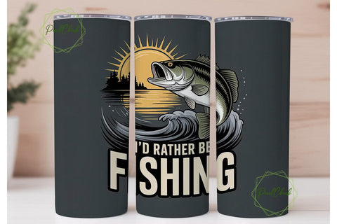 Fishing Bass 20oz Tumbler Wrap Sublimation PixelChick 