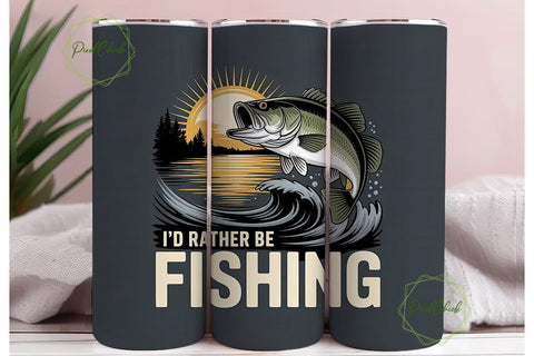 Fishing Bass 20oz Tumbler Wrap Sublimation PixelChick 