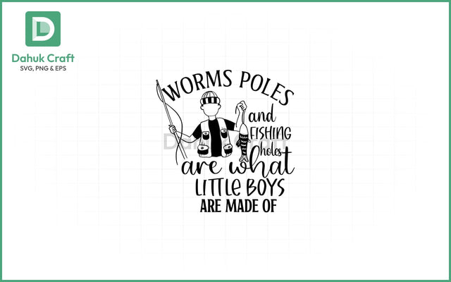 Fishing Boys SVG – Sweet & Outdoorsy Fishing Boys SVG PNG & EPS V18 SVG dahukdesign 