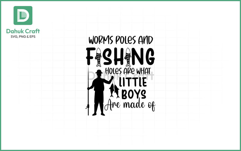 Fishing Boys SVG – Sweet & Outdoorsy Fishing Boys SVG PNG & EPS V20 SVG dahukdesign 