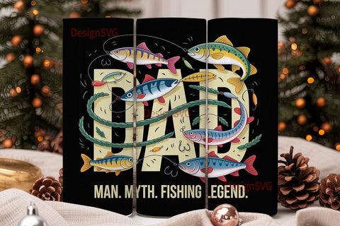 Fishing Dad 20oz Tumbler Wrap Sublimation DesignSVG 