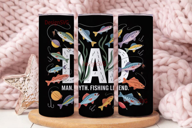 Fishing Dad 20oz Tumbler Wrap Sublimation DesignSVG 