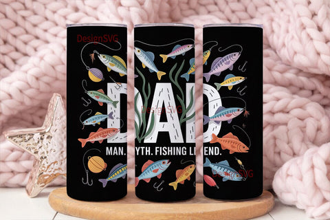 Fishing Dad 20oz Tumbler Wrap Sublimation DesignSVG 