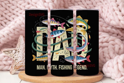 Fishing Dad 20oz Tumbler Wrap Sublimation DesignSVG 