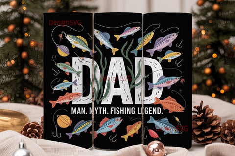 Fishing Dad 20oz Tumbler Wrap Sublimation DesignSVG 