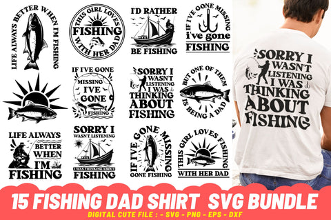 Fishing Dad Shirt SVG Bundle SVG Regulrcrative 