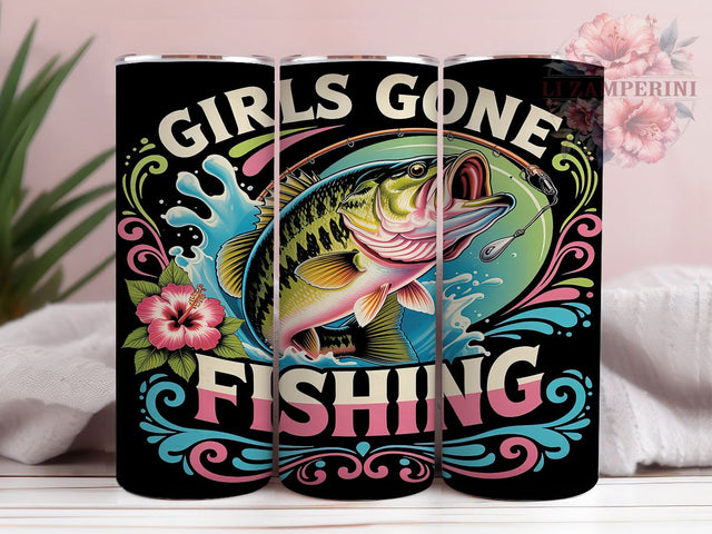 Fishing Girl Outdoor Sport Tumbler Wrap, Women Fishing Design, Lady Fisher Art, Girl Sportsman Cup, Female Outdoor Gift, Fishing Girl Wrap, Women's Sport Sublimation Sublimation Li Zamperini 