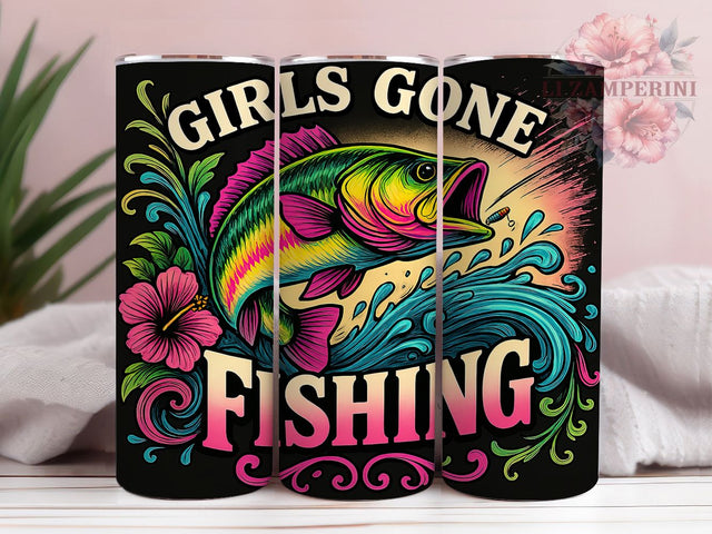 Fishing Girl Outdoor Sport Tumbler Wrap, Women Fishing Design, Lady Fisher Art, Girl Sportsman Cup, Female Outdoor Gift, Fishing Girl Wrap, Women's Sport Sublimation Sublimation Li Zamperini 