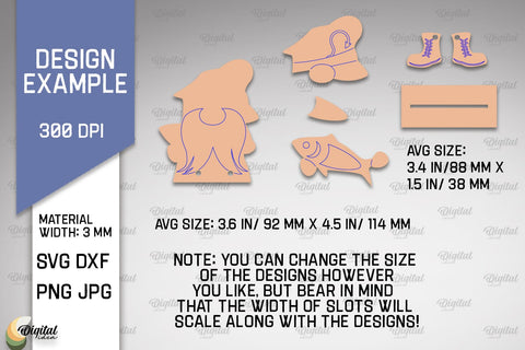 Fishing Gnome Laser Cut. Decorative Wooden Gnome SVG SVG Evgenyia Guschina 