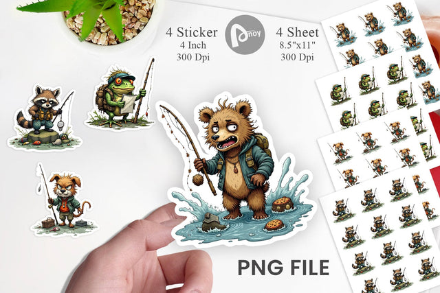 Fishing Grumps Sticker Sublimation artnoy 