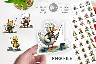 Fishing Grumps Sticker Sublimation artnoy 