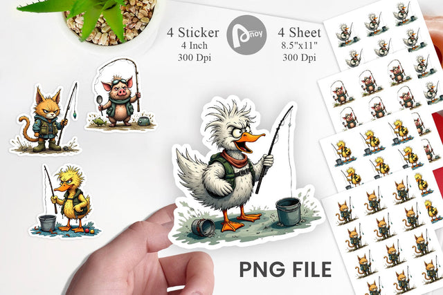 Fishing Grumps Sticker Sublimation artnoy 