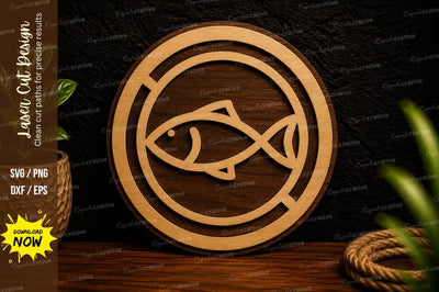 Fishing Hook Ornament Angler Laser Cut SVG File SVG Regulrcrative 