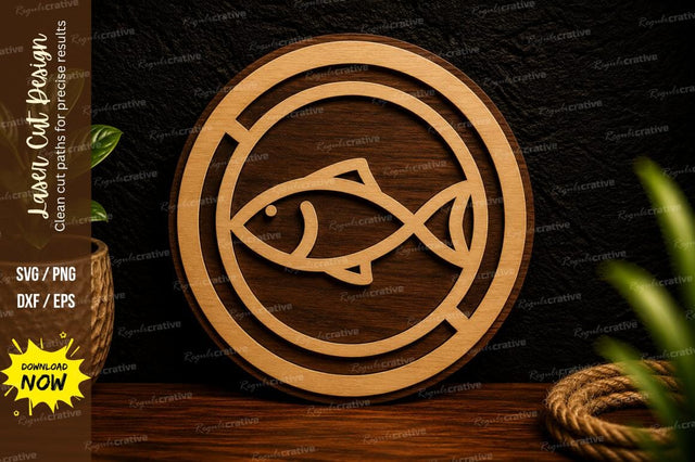 Fishing Hook Ornament Angler Laser Cut SVG File SVG Regulrcrative 