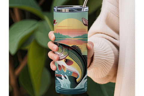 Fishing & Hunting 20oz Tumbler Wrap Sublimation DesignSVG 