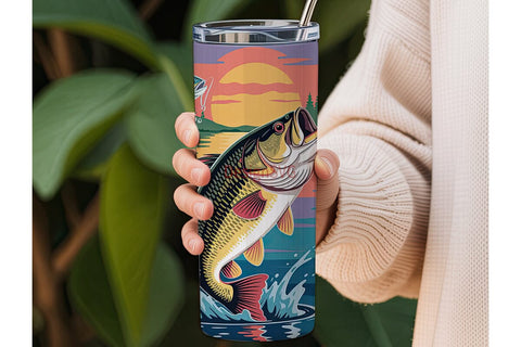 Fishing & Hunting 20oz Tumbler Wrap Sublimation DesignSVG 