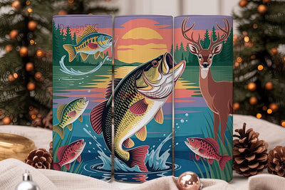 Fishing & Hunting 20oz Tumbler Wrap Sublimation DesignSVG 