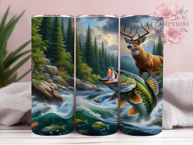 Fishing Hunting Outdoor Sportsman Tumbler Wrap, Hunting Tumbler, Outdoor Tumbler, 20oz Tumbler Wrap, Sublimation Design, Sportsman Tumbler, Nature Lover Tumble Sublimation Li Zamperini 