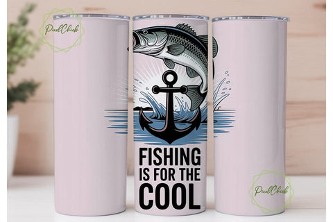 Fishing Is For The Cool Tumbler Wrap Sublimation PixelChick 