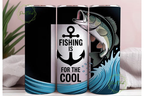 Fishing Is For The Cool Tumbler Wrap Sublimation PixelChick 