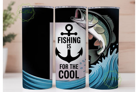 Fishing Is For The Cool Tumbler Wrap Sublimation PixelChick 