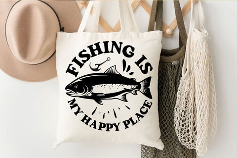 fishing is my happy place SVG Design SVG Regulrcrative 