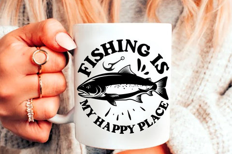 fishing is my happy place SVG Design SVG Regulrcrative 