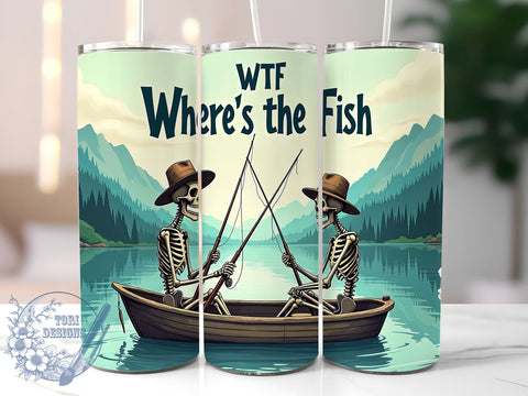 Fishing is My Therapy 20oz Skinny Tumbler PNG, Funny Fishing Tumbler Sublimation Wrap, Straight & Tapered Tumbler Wrap, Instant Digital Download Sublimation ToriDesigns 