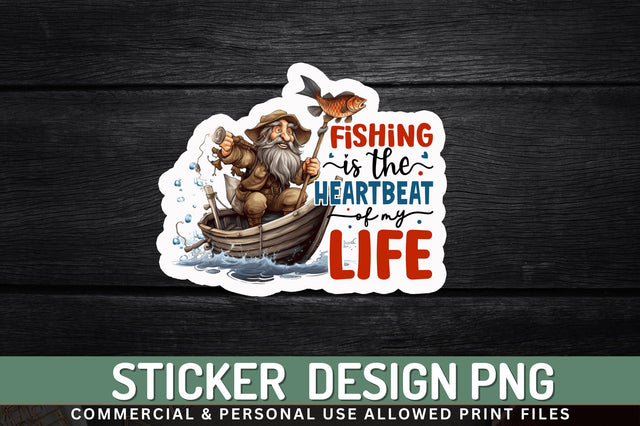 Fishing is the Sticker Design Sublimation Regulrcrative 