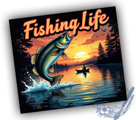 Fishing Lover 20oz Sportsman Tumbler Wrap, Fisherman Mug, 20oz Drinkware, Outdoor Life Cup, Angler Gift, Fishing Lover Tumbler, Sportsman Drinkware Sublimation ToriDesigns 