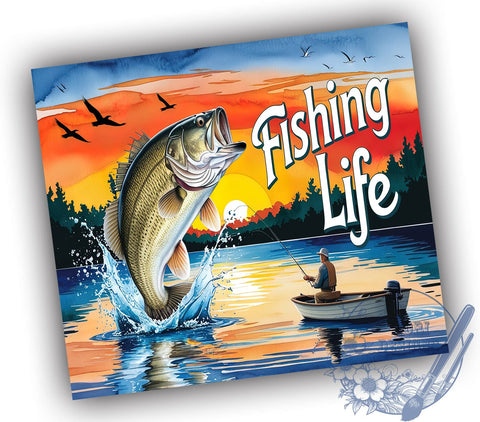 Fishing Lover 20oz Sportsman Tumbler Wrap, Fisherman Mug, 20oz Drinkware, Outdoor Life Cup, Angler Gift, Fishing Lover Tumbler, Sportsman Drinkware Sublimation ToriDesigns 