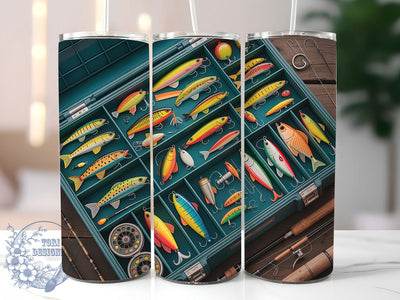 Fishing Lure Angler Tumbler, Fishing Lure Design, 20oz Tumbler Wrap, Sublimation Design, Outdoor Sports Gift, Angler Tumbler Wrap, Men's Fishing Wrap Sublimation ToriDesigns 