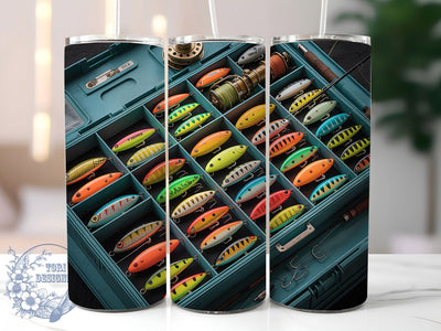 Fishing Lure Angler Tumbler, Fishing Lure Design, 20oz Tumbler Wrap, Sublimation Design, Outdoor Sports Gift, Angler Tumbler Wrap, Men's Fishing Wrap Sublimation ToriDesigns 