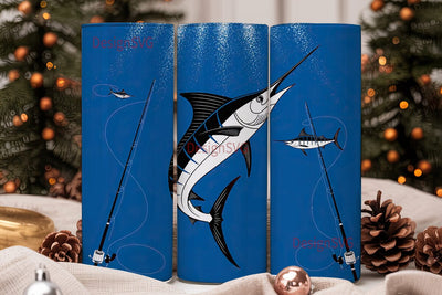 Fishing Marlin 20oz Tumbler Wrap Sublimation DesignSVG 