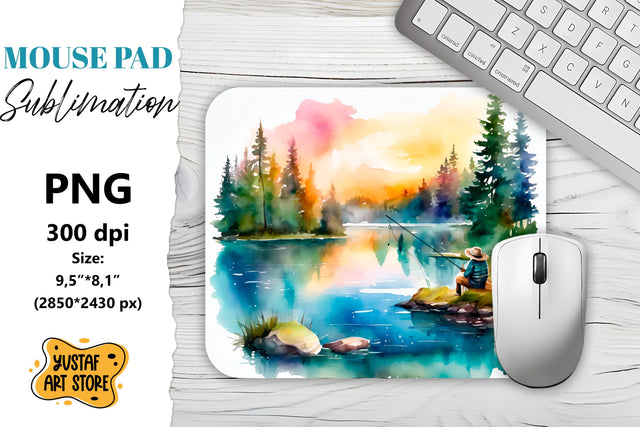 Fishing mouse pad. Father's Day sublimation Sublimation Yustaf Art Store 