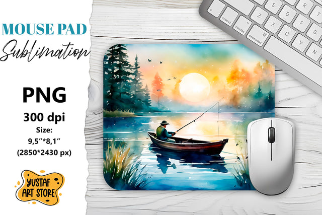 Fishing mouse pad. Father's Day sublimation Sublimation Yustaf Art Store 
