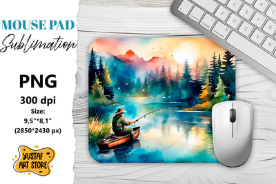 Fishing mouse pad. Father's Day sublimation Sublimation Yustaf Art Store 