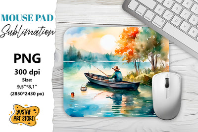 Fishing mouse pad. Father's Day sublimation Sublimation Yustaf Art Store 